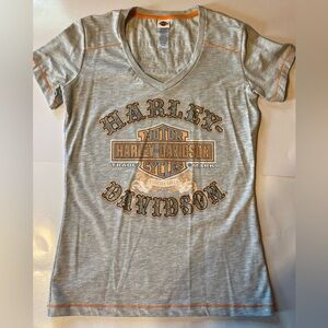 Womens Harley-Davidson Gray T-Shirt size Large